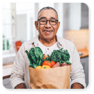 Men Holding vegetables