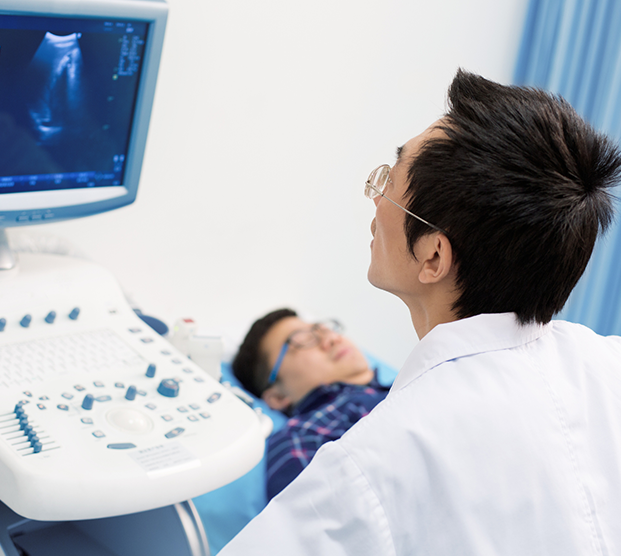 Patient undergoing Artemis prostate biopsy