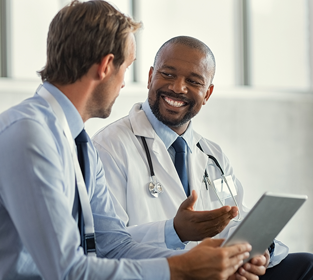 patient and doctor discussing cryoablation options